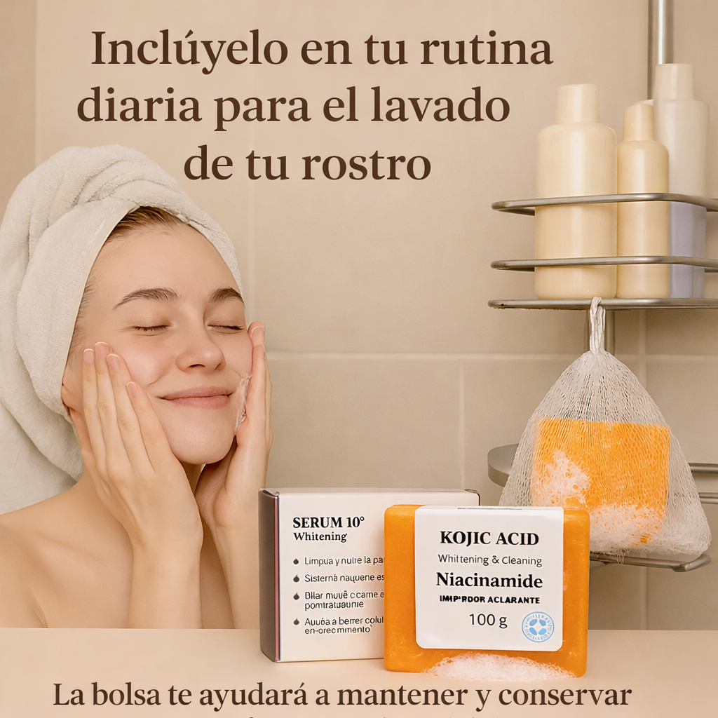 Aclara manchas oscuras y crea un tono de piel más uniforme y luminoso en solo 7 días de uso diario🌟