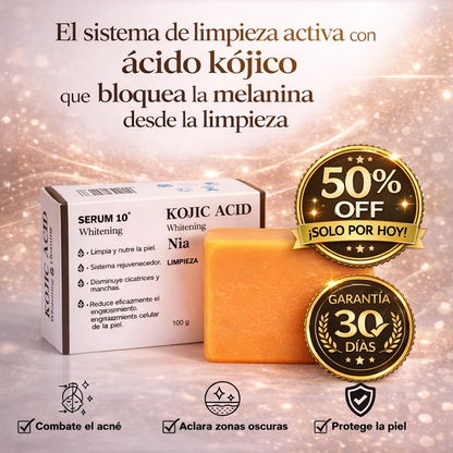 Aclara manchas oscuras y crea un tono de piel más uniforme y luminoso en solo 7 días de uso diario🌟