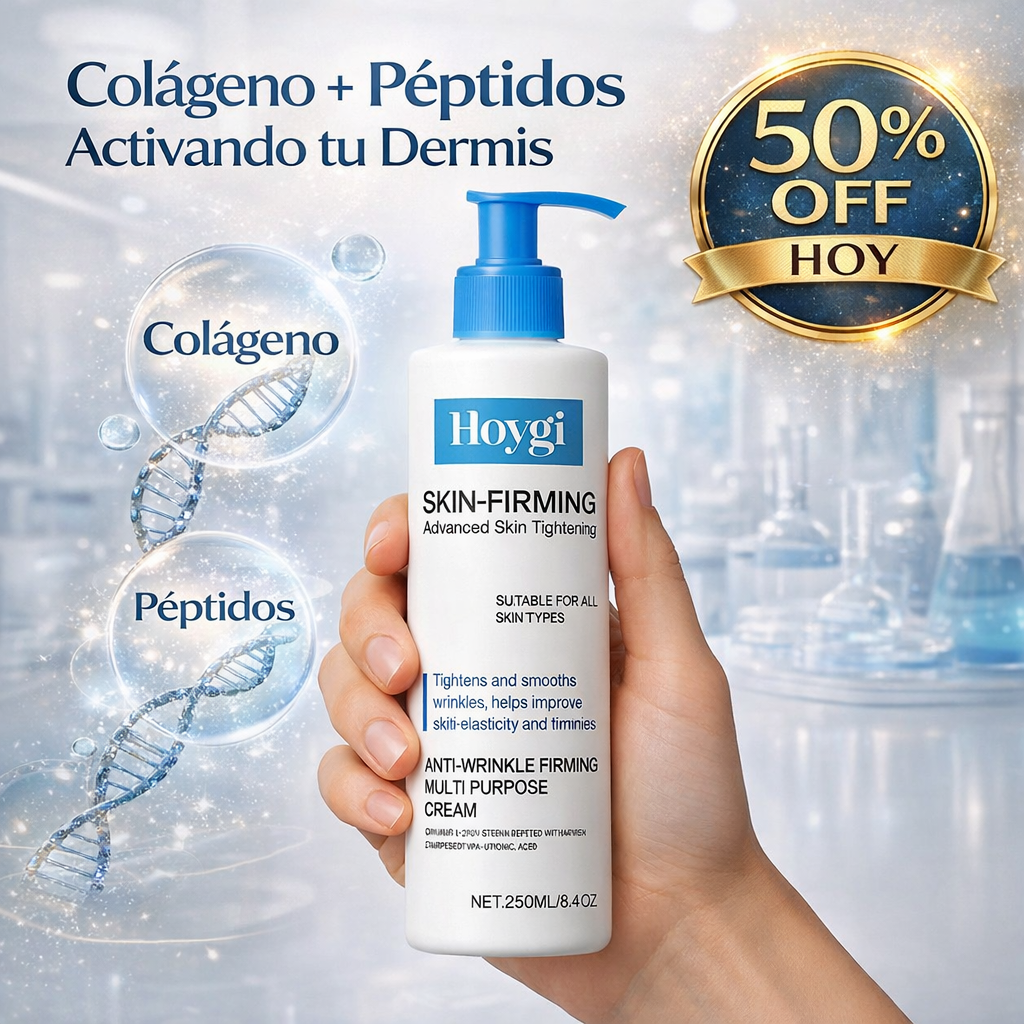 Reafirma desde la dermis, sin procedimientos invasivos Crema Reafirmante Hoygi™ ✨: activación dérmica avanzada en 30 días  | -50% 😱 ¡Solo por HOY! | Piel más Firme y Rejuvenecida ✔