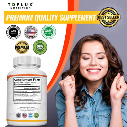 Vitamina C Liposomal 2100mg al -50% 😱 ¡Solo por Black Friday! Absorción máxima, energía al instante y refuerzo inmunológico 🔥🧡